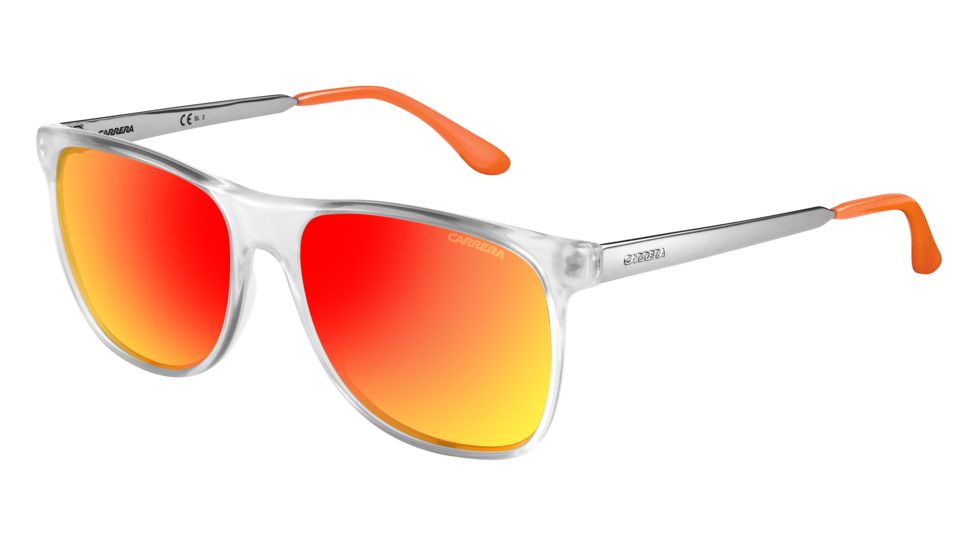 Carrera 6011/S Sunglasses CA6011S-0BTY-ZP-5717 - Bianc Ruthenium Frame, Gray Mi Orange Lenses, Lens Diameter 57mm, Distance Between Lenses 17mm