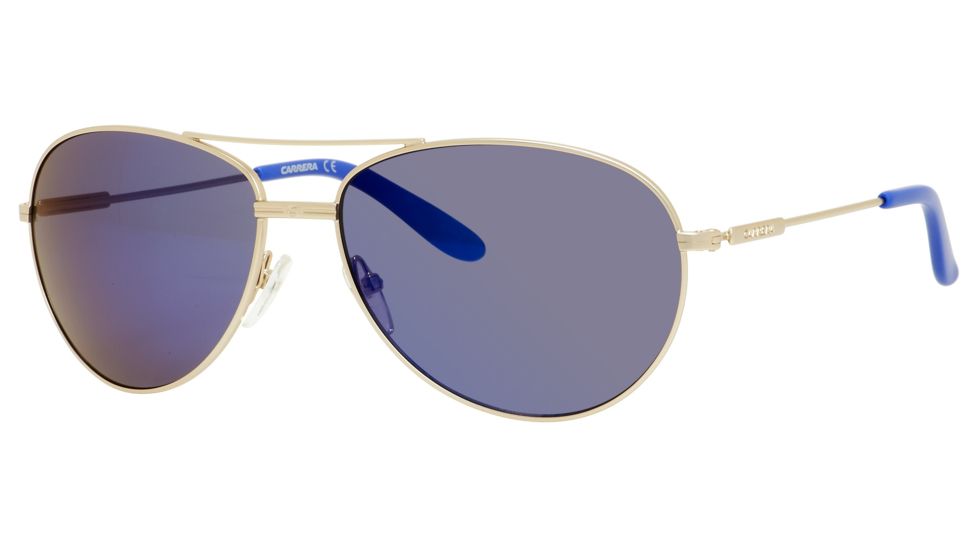 Carrera 69/S Sunglasses CA69S-0AOZ-XT-6015 - Semi Matte Gold Frame, Blue Sky Miror Lenses, Lens Diameter 60mm, Distance Between Lenses 15mm
