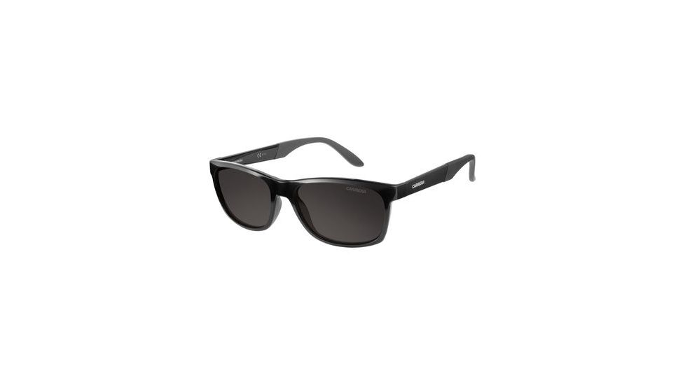 Carrera 8021/S Sunglasses CA8021S-0D28-M9-5617 - Shiny Black Frame, Gray Polarized Lenses, Lens Diameter 56mm, Distance Between Lenses 17mm