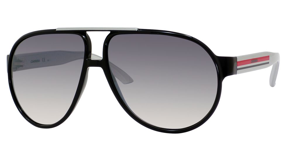 Carrera Forever Mine/S Sunglasses FOREVES-0KI7-IC-6212 - Black Silver Frame, Gray Mirror Gradient Silver Lenses, Lens Diameter 62mm, Distance Between Lenses 12mm