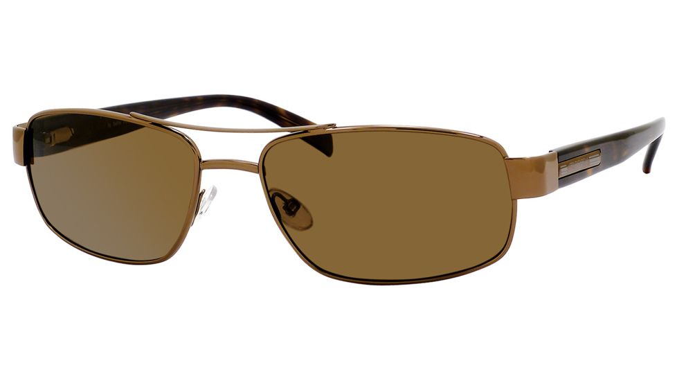 Carrera Game Plan/S Sunglasses GAMEPS-6ZMP-VW-5817 - Shiny Bronze Frame, Dark Brown Polarized Lenses, Lens Diameter 58mm, Distance Between Lenses 17mm