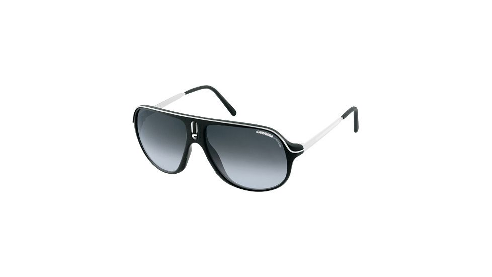 Carrera Safari Sunglasses - Black White / Palladium Frame, Gray Gradient Lenses SAFARRS0CSB7V