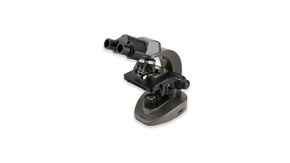 Carson 40x-1600x Table-Top Microscope w/Universal Smartphone Adapter,Black/Grey MS-160UN