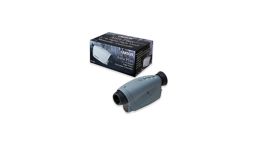 Carson Aura Plus 2x Digital Night Vision Monocular/Camcorder,Black/Grey NV-250