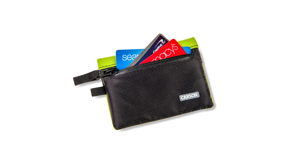 Carson Floating Wallet, Black/Green, 4.5X.7X3.4, EW-20GR