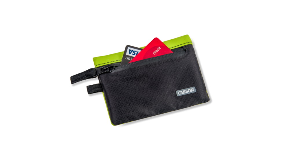 Carson Floating Wallet, Black/Green, 4.5X.7X3.4, EW-20GR