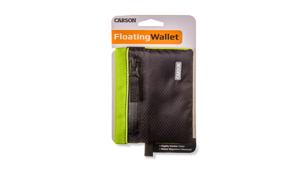 Carson Floating Wallet, Black/Green, 4.5X.7X3.4, EW-20GR