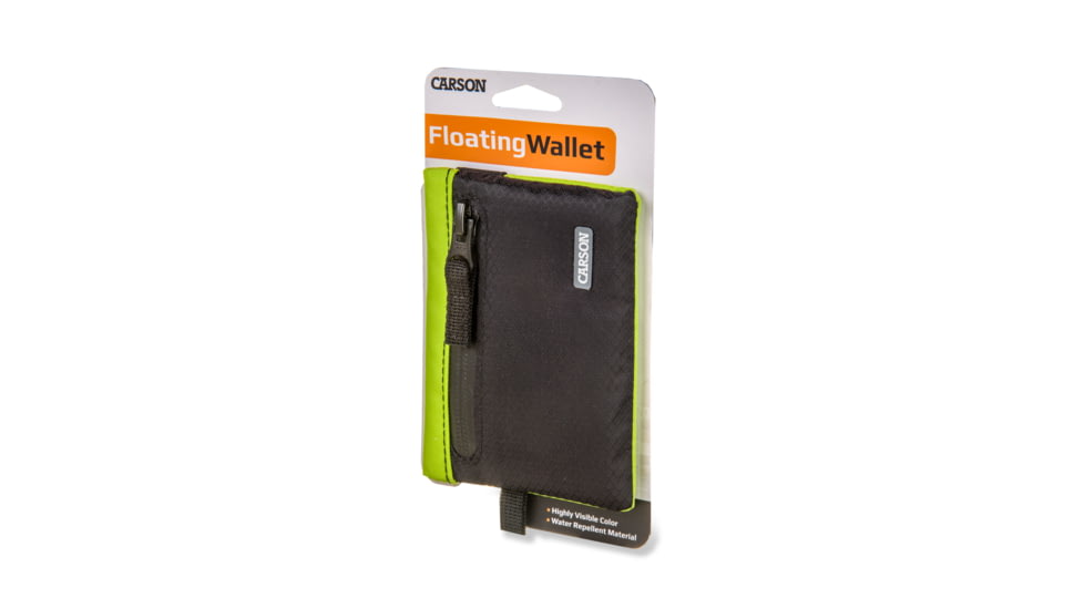 Carson Floating Wallet, Black/Green, 4.5X.7X3.4, EW-20GR