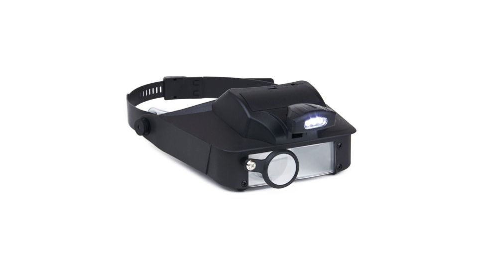 Carson LumiVisor 2x/3x/5x/6x LED Lighted Head Visor Magnifier Loupe, Black LV-10