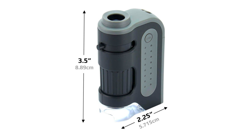 Carson Microbrite Plus 60-120x Pocket Microscope, Black/Grey MM-300