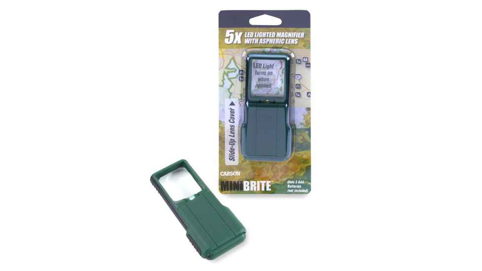 Carson MiniBrite Hand Held Magnifier Loupe, Green OD-95