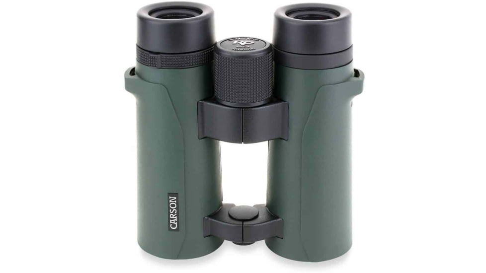 Carson Open Bridge 10x42mm Roof Prism Binoculars, Matte, Green, RD-042