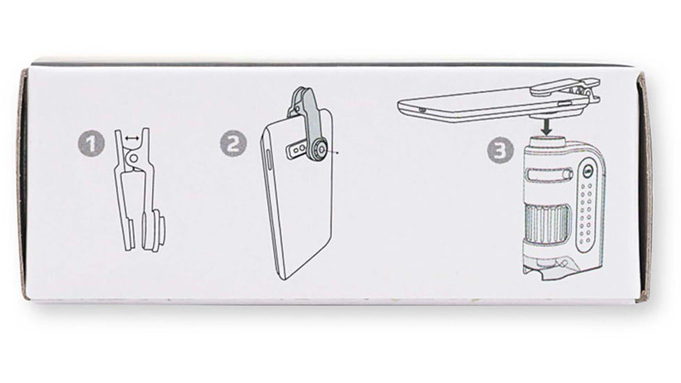 Carson Optical MicroBrite Plus Smartphone Adapter Clip, Gray, 2.6 in x 0.9 in x 0.7 in, MM-310