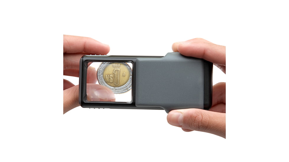 Carson PO-55 MiniBrite 5x Power Slide-Out Pocket Magnifier Loupe, Grey,Pack of 4 PO-55MU