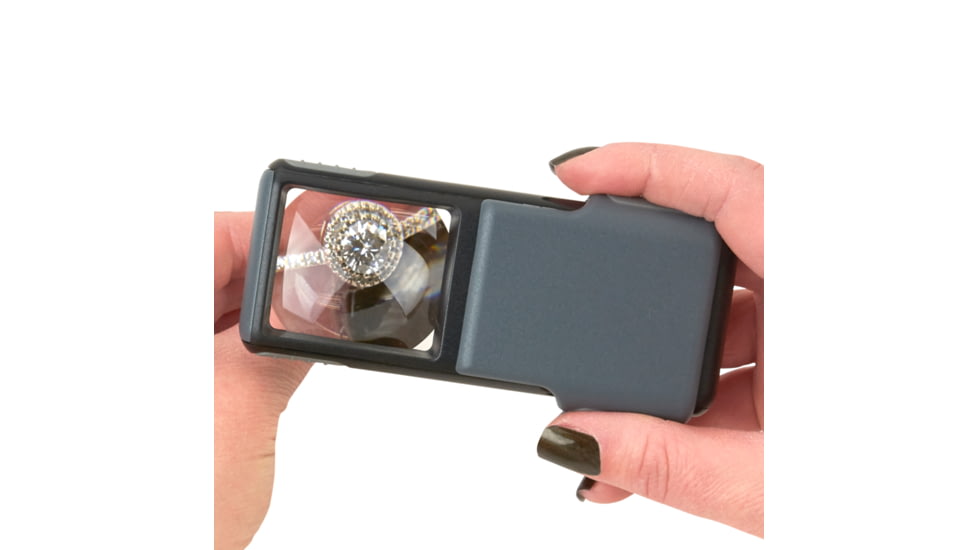Carson PO-55 MiniBrite 5x Power Slide-Out Pocket Magnifier Loupe, Grey,Pack of 4 PO-55MU