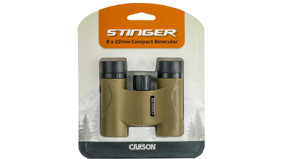 Carson Stinger 8x22mm Compact Binoculars, Brass, HW-822