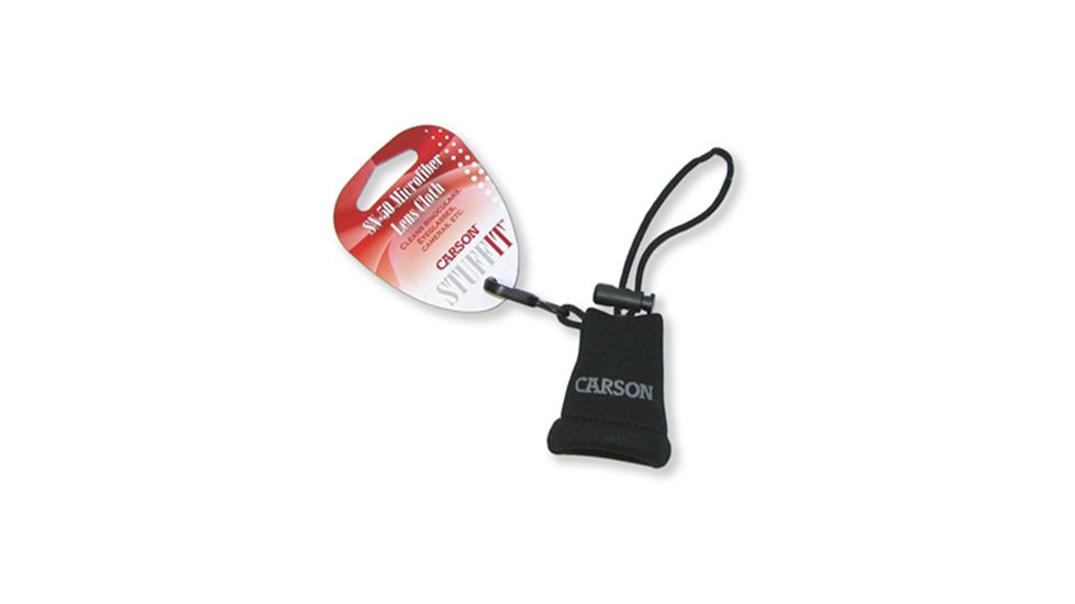 Carson Stuff-It Microfiber Lens Cloth, Black SN-50BK