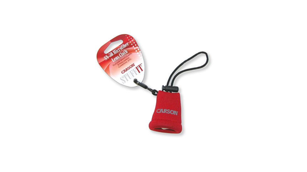 Carson Stuff-It Microfiber Lens Cloth, Red SN-50RE
