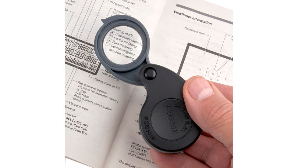 Carson TriView 3x / 5.5x / 8.5x Folding Loupe Magnifier
