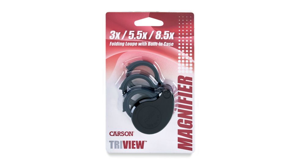 Carson TriView 3x / 5.5x / 8.5x Folding Loupe Magnifier
