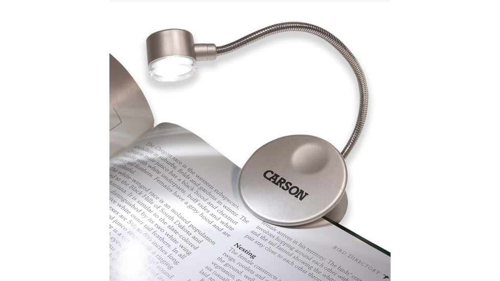 Carson Ultra-Bright Fully Adjustable LED Book Light - Grey FL-88