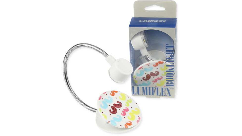 Carson Ultra-Bright Fully Adjustable LED Book Light - Mustache FL-9005