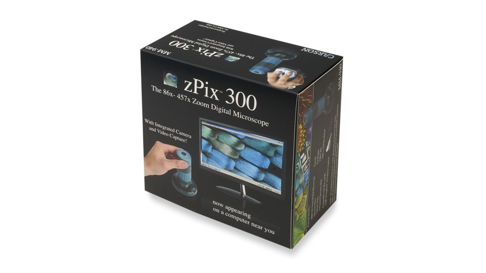 Carson zPix300 86x-457x Digital Microscope, Grey/Black MM-940