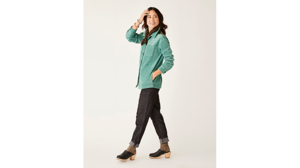 Carve Designs Hudson Stretch Cord Shacket - Womens, Forest, Extra Small, JCSK99-326-XS