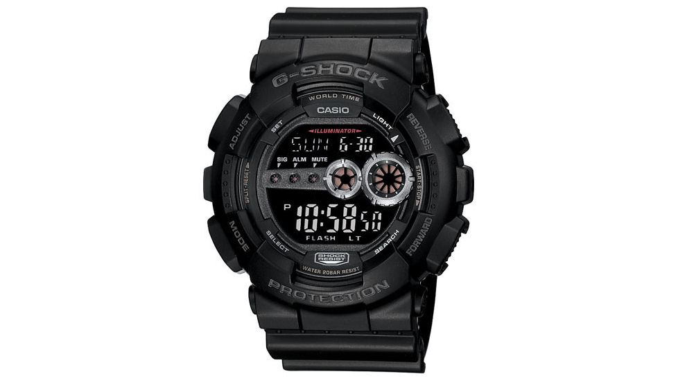 Casio Tactical G-Shock Black Tactical Watch - Shock Resistant GD100-1B