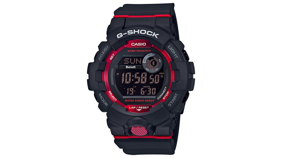 Casio G-Shock Digital Watch - Mens, Black/Red, GBD800-1
