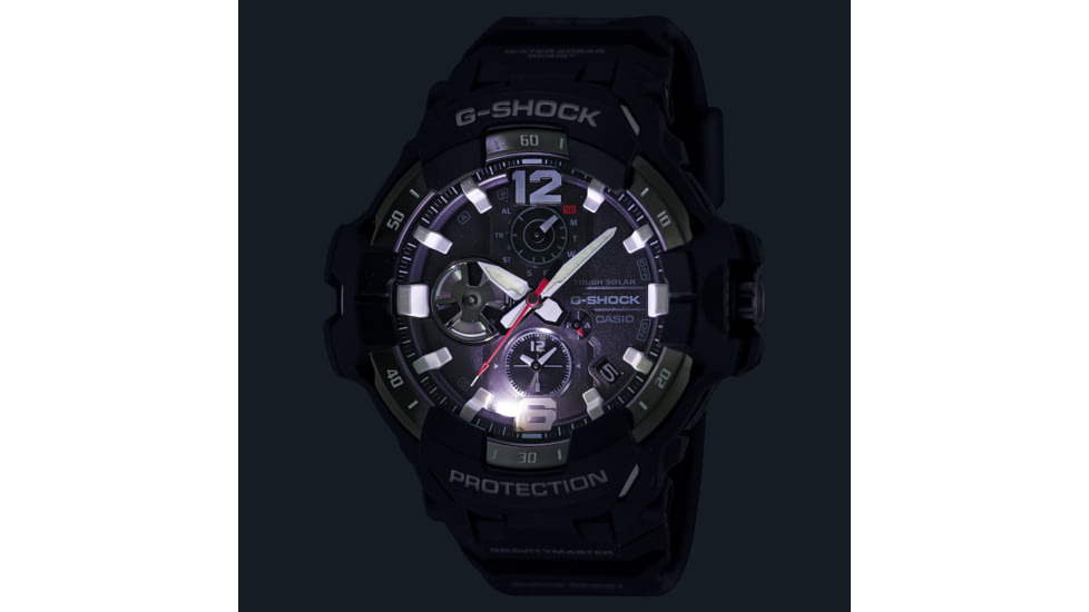 Casio G-Shock Gravity Master Men's Analog-Digital Watch, 55mm Case Diameter, Steel Bezel, Black Bio-based Resin Band, GRB300-1A, GRB300-1A