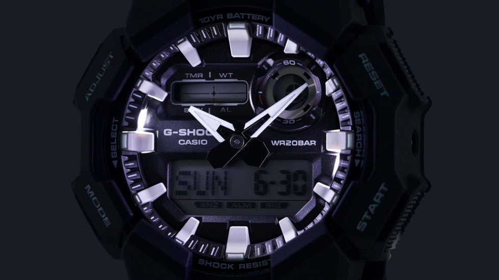 Casio G-Shock Mens Analog-Digital Movement Watch, 55 mm Case Diameter, Resin, Black, Bio-based Resin, GA-010-1A1CR