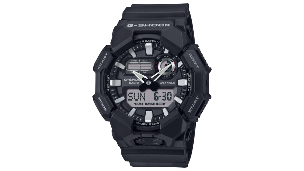Casio G-Shock Mens Analog-Digital Movement Watch, 55 mm Case Diameter, Resin, Black, Bio-based Resin, GA-010-1A1CR