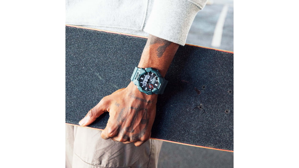 Casio G-Shock Mens Analog-Digital Movement Watch, 55 mm Case Diameter, Resin, Blue, Bio-based Resin, GA-010-2ACR