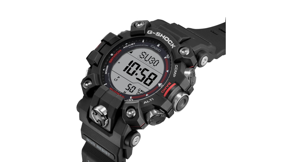 Casio G-Shock Mudman Triple-Sensor Solar Power Watch - Mens, Black, GW9500-1