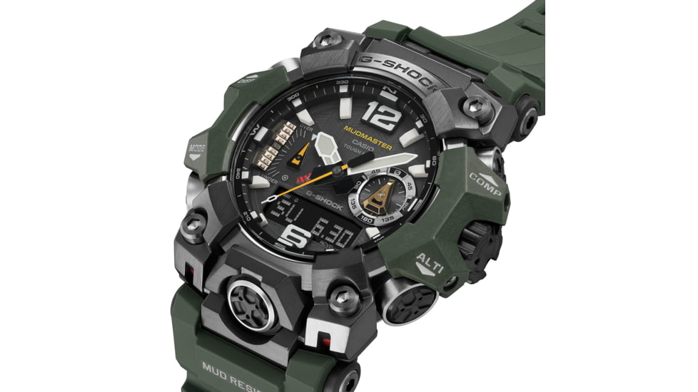 Casio G-Shock Mudmaster Triple-Sensor Solar Watch - Mens, Green, GWG-B1000-3ACR