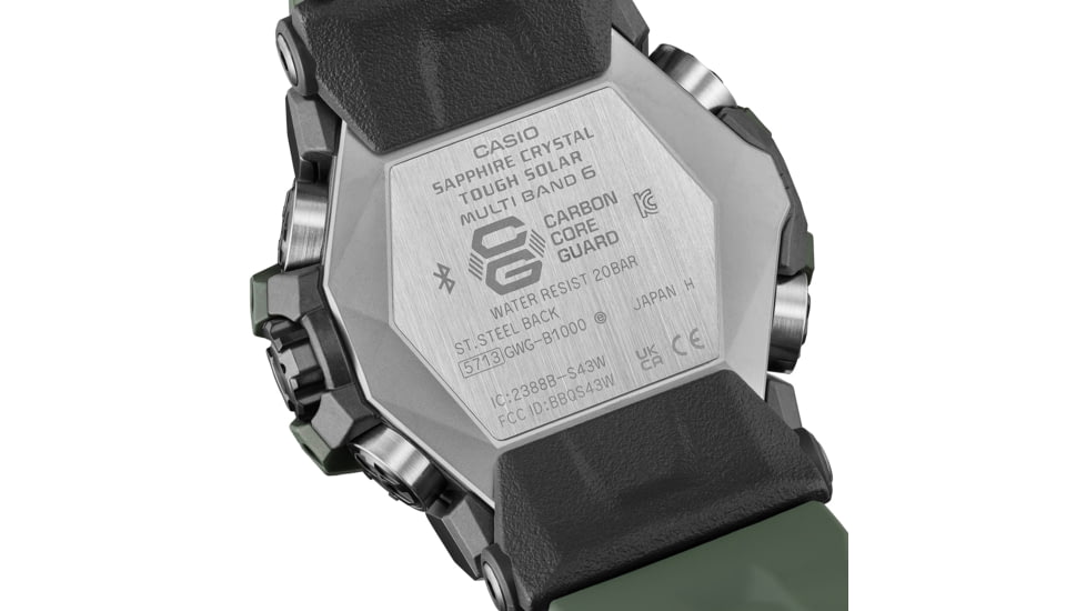 Casio G-Shock Mudmaster Triple-Sensor Solar Watch - Mens, Green, GWG-B1000-3ACR