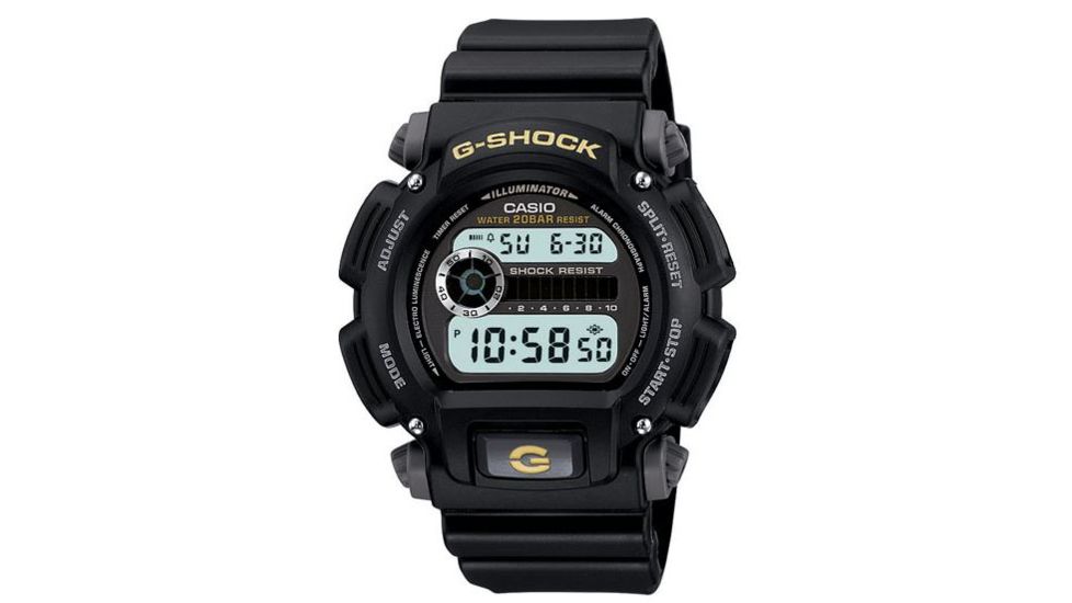 Casio Outdoor G-Shock Mens Outdoor Shock Resistant Watch, Black/Gold DW9052-1BCG