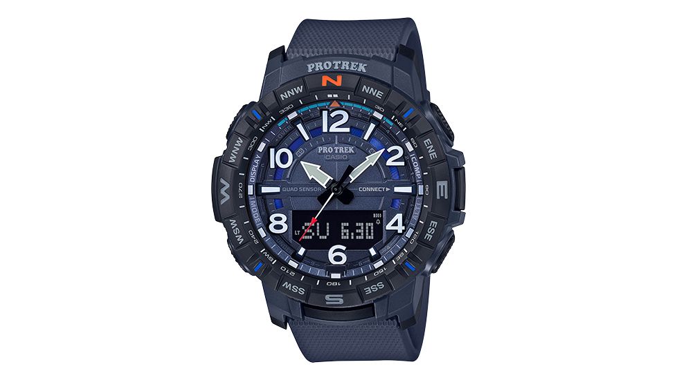 Casio Outdoor Pro Trek Watch, Connected Quad Sensor, Blue, PRTB50-2