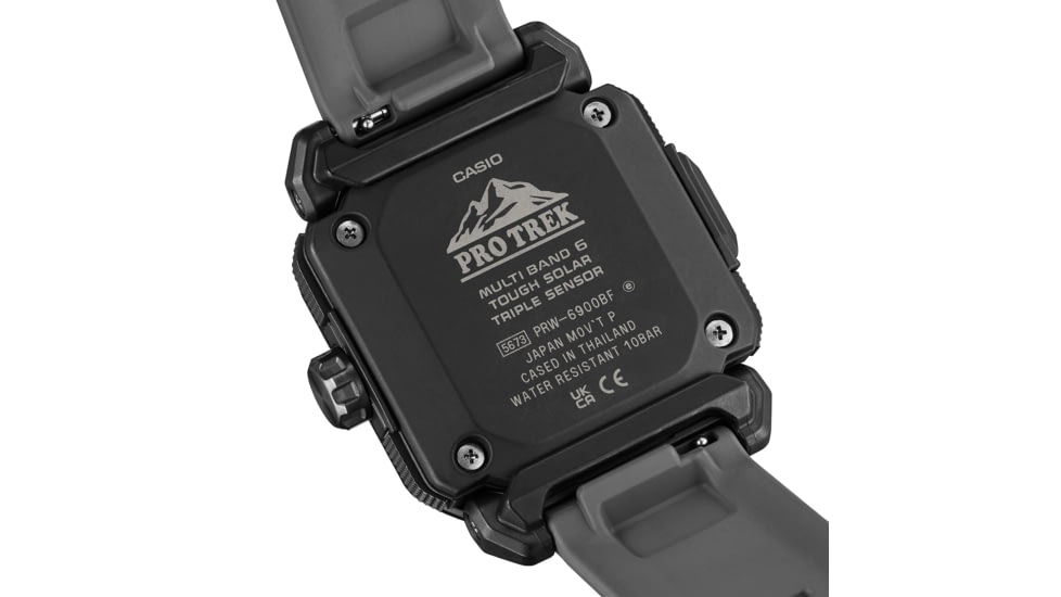 Casio PRO TREK Climber Line Triple-Sensor Atomic-Solar Watch - Mens, Gray, PRW6900BF-1