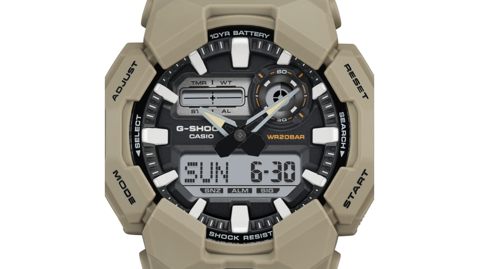 Casio Tactical G-Shock Analog-Digital 10-Year Battery Watch - Mens, Tan, One Size, GA-010-5ACR