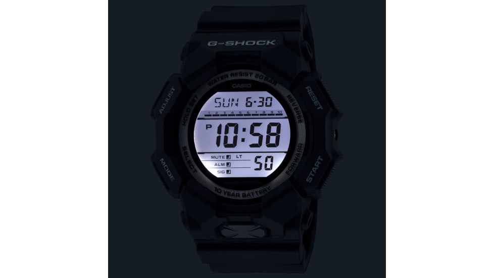 Casio Tactical G-Shock Classic 10-Year Battery Digital Watch - Mens, Black, One Size, GD-010-1CR
