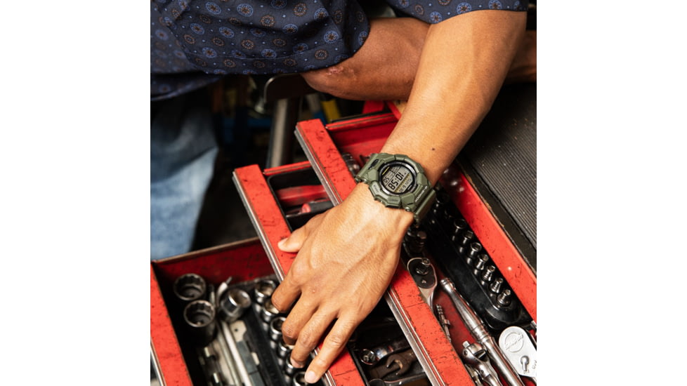 Casio Tactical G-Shock Classic 10-Year Battery Digital Watch - Mens, Green, One Size, GD-010-3CR