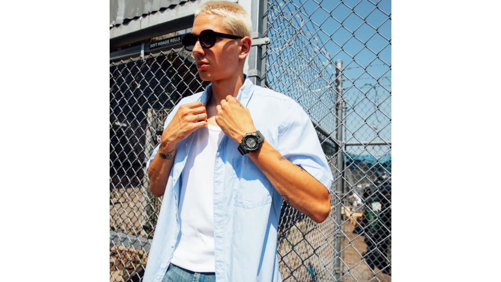 Casio Tactical G-Shock Classic 10-Year Battery Digital Watch - Mens, Green, One Size, GD-010-3CR