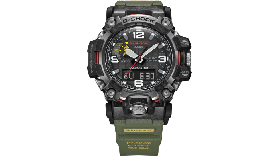 Casio Tactical G-Shock Mudmaster Master of G Watches, Black Resin/Stainless Steel, GWG2000-1A3