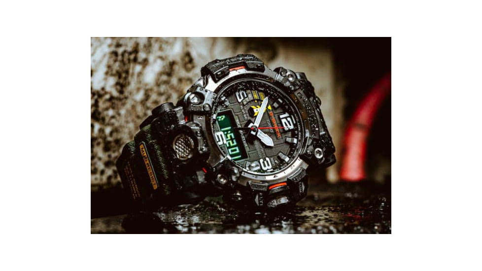 Casio Tactical G-Shock Mudmaster Master of G Watches, Black Resin/Stainless Steel, GWG2000-1A3