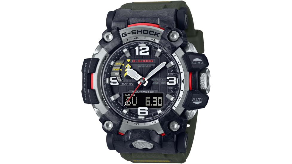 Casio Tactical G-Shock Mudmaster Master of G Watches, Black Resin/Stainless Steel, GWG2000-1A3