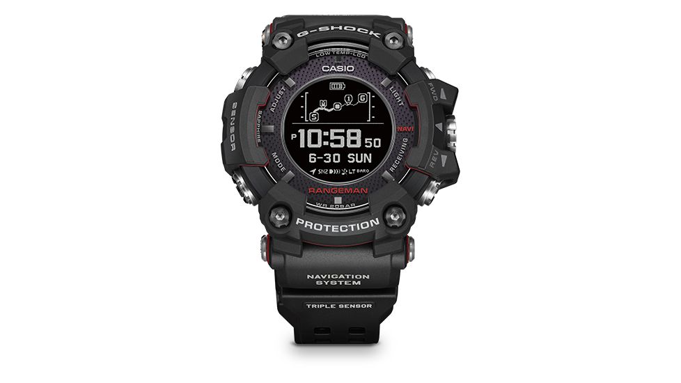 Casio Tactical Premier GS Rangeman Solar GPS Watch, Black, GPRB1000-1