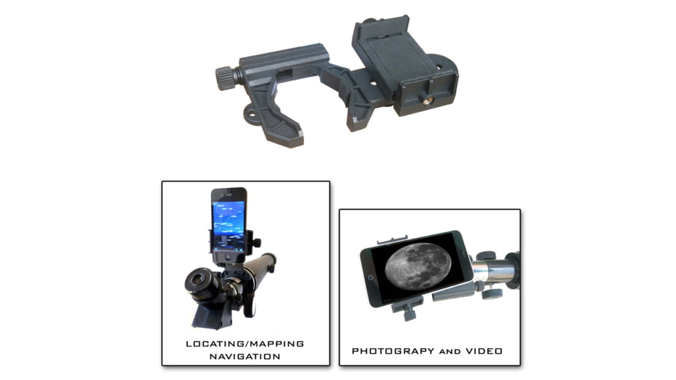 Cassini 600mm x 90mm Erect Image Prism Refractor Telescope w/ Smartphone Adapter, Black, SS-60090TR