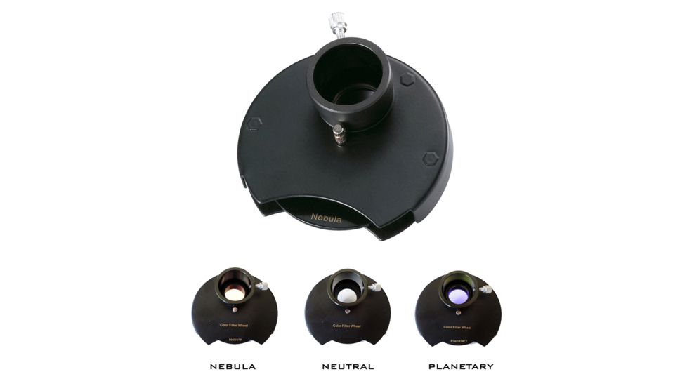 Cassini Color Filter Wheel w/ NEBULA, PLANETARY and NEUTRAL, Black CFW